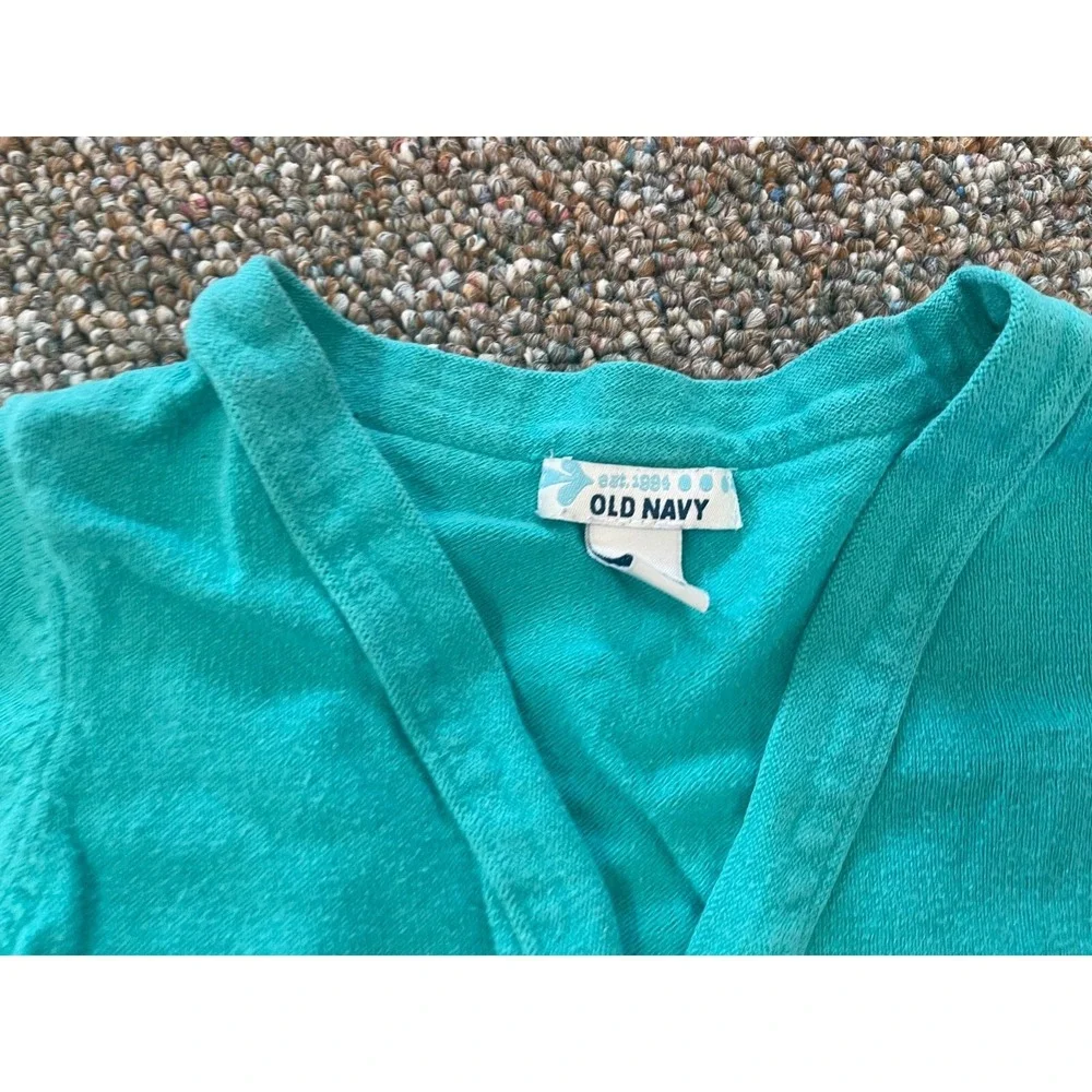 Old Navy Girls Green Knit Cardigan Size XS